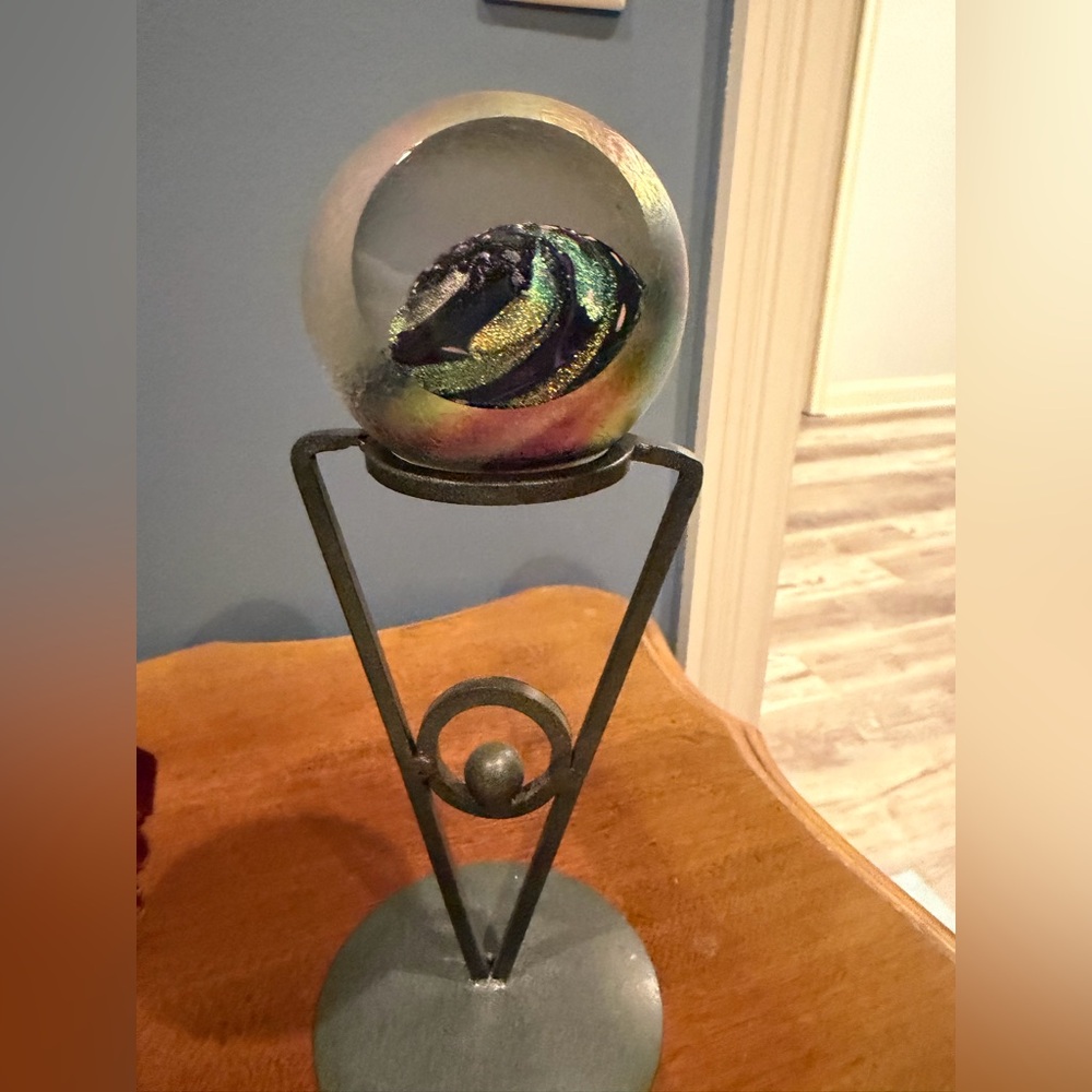 Glass Eye Studio Pluto glass paperweight